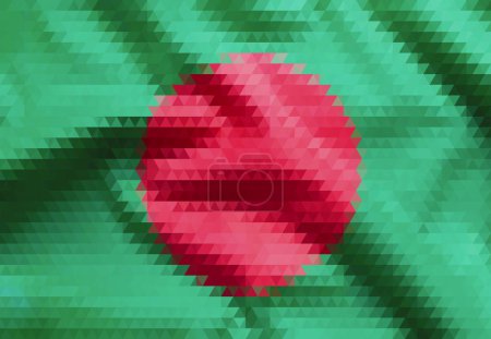 Ilustración de Tejido texturizado con bandera de Bangladesh. Símbolo patriótico - Imagen libre de derechos