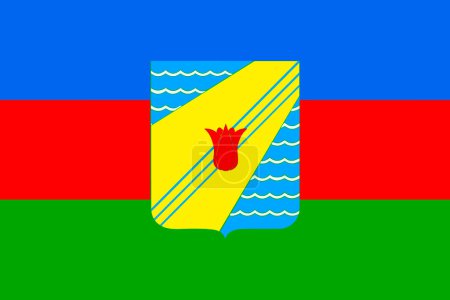 Le drapeau d'un district de Zhagan
