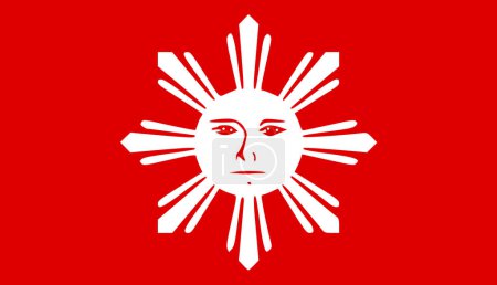 Flagge der austronesischen Völker Tagalogs. Flagge, die ethnische Gruppe oder Kultur, regionale Behörden repräsentiert. Kein Fahnenmast. Flugzeugkonstruktion, Layout