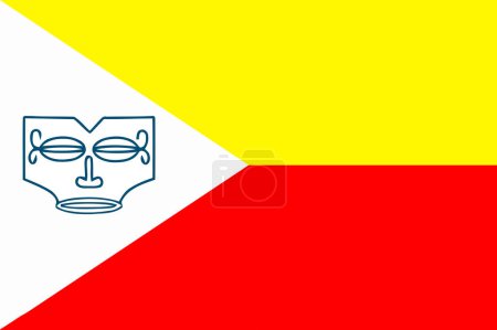 National flag of Marquesas Islands with correct proportions, element, colors for education books and official documentation