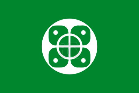 Shimoda City Flag, Country Japan, Shizuoka Prefecture, Isolated On White Background