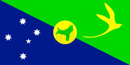 Flag of Christmas Island. Vector illustration.