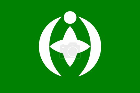 Bandera de Chiba Ciudad de Japón. Proporción 2: 3. EPS10.