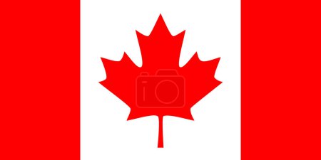 Drapeau vectoriel détaillé élevé du Canada
