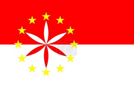flag of Gallo Romance peoples Arpitans. flag representing ethnic group or culture, regional authorities. no flagpole. Plane design, layout