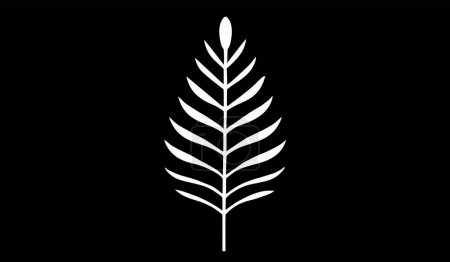 Vektorskizze Illustration. Schwarze Silhouette der östlichen nördlichen Weißkiefer isoliert auf weißem Hintergrund. Zeichnung von immergrünem Nadelbaum Weymouth oder weichen Kiefern, Maine und Michigan State Tree.