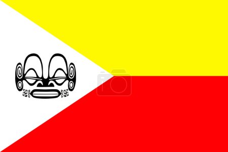 National flag of Marquesas Islands with correct proportions, element, colors for education books and official documentation
