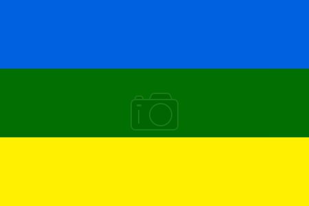 Ilustración de La de una bandera de Romny Raion - Imagen libre de derechos
