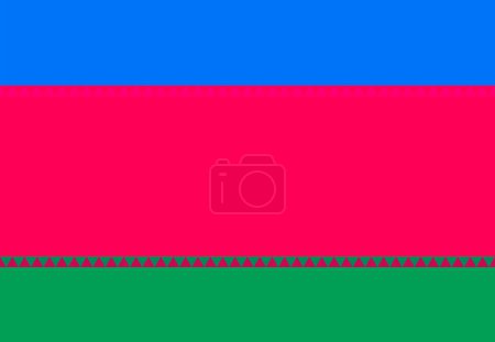 Bandera de la República Popular de Kuban ondeando. Antecedentes Vector