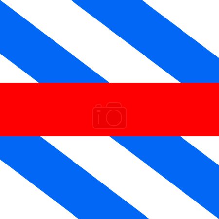 Illustration 3D d'un drapeau suisse ondulé de Bassersdorf
