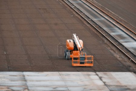 Remotely Operated Lifting Machine In The Empty Container Terminal Yard