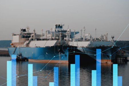 LNG Shipping Earnings Revenue Financial Report Calendar Capitalization Results. Energy Production Trade Pattern