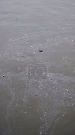 Dirty Oil Spillage Film Pollution On The Surface Of The Water