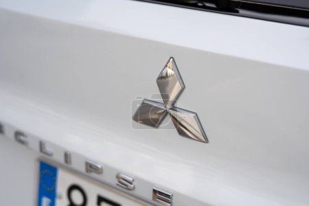 Photo for Tarragona, Spain - October 29, 2022: Mitsubishi logo on a car close-up. - Royalty Free Image