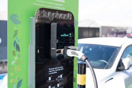 Photo for Tarragona, Spain - September 10, 2019: Vestel wallbox electric car charger - Royalty Free Image
