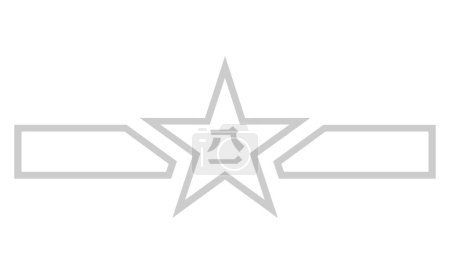 Ilustración de Baja visibilidad República Popular China fuerzas armadas cinta vector bandera del ejército. Símbolo oculto de China emblema militar. Escudo de sigilo tropas terrestres de armas, marina, infantería, fuerzas de cohetes de misiles, aviación. - Imagen libre de derechos