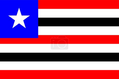 Ilustración de Maranhao flag vector illustration isolated on background. State in Brazil national symbol. South America region emblem. - Imagen libre de derechos