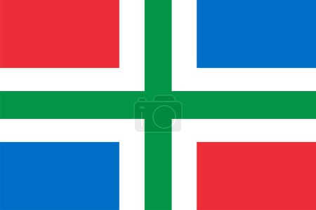 Téléchargez les illustrations : Illustration drapeau vectoriel de Groningue, province des Pays-Bas. - en licence libre de droit
