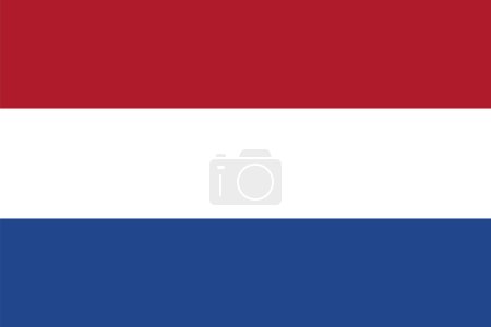 Illustration for Illustration vector flag of Netherlands. Holland flag. National symbol of country in Europe. EU member. - Royalty Free Image