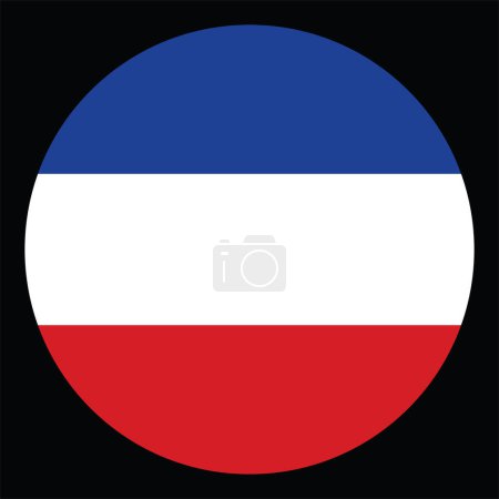 Ilustración de Insignia de círculo Schleswig Holstein ilustración vectorial bandera aislada sobre fondo negro. Provincia en Alemania. Botón Schleswig Holstein bandera. Territorio alemán roundel. - Imagen libre de derechos