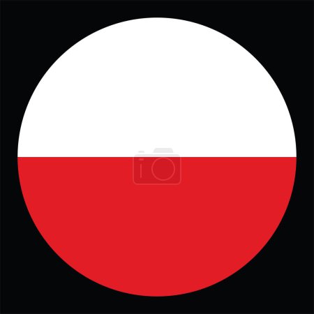 Ilustración de Insignia del círculo Ilustración vectorial bandera de Thuringen aislada sobre fondo negro. Provincia en Alemania. Turingen roundel. Símbolo de botón de Turingia, alemán. - Imagen libre de derechos