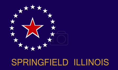 Téléchargez les illustrations : Illustration vectorielle du drapeau de City Springfield isolée en arrière-plan. Springfield Capital dans l'État de l'Illinois. Symbole de ville USA. emblème de ville des États-Unis d'Amérique. - en licence libre de droit