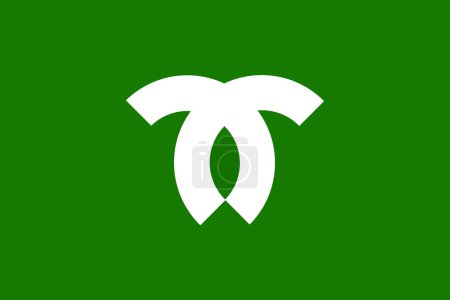 Ilustración de Ilustración vectorial de bandera de la ciudad de Kobe aislada sobre fondo. emblema símbolo de la ciudad de Kobe. Prefectura de Hyogo, bandera de la ciudad de Japón. - Imagen libre de derechos