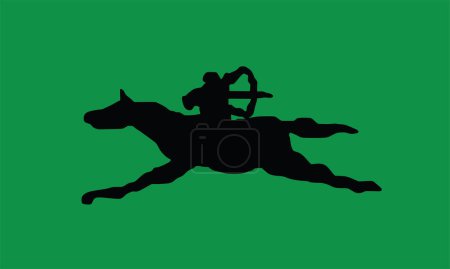 Illustration for Devleti Avar Empire flag vector illustration isolated. Flag representing historical ethnic group or culture, regional authorities. - Royalty Free Image