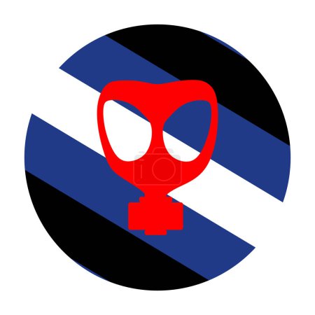 Mask fetish flag vector illustration isolated. Fetishism is persons wants to see another person wearing mask or taking off a mask. Halloween, surgical, ski, ninja, gas, latex mask or any other kind.