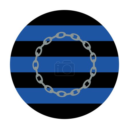 Illustration for Slave Pride Flag vector illustration. Subculture symbol represents those who want to be owned by master in relationship. Owned status under household partner. BDSM sexual games. LGBTQ+ community. - Royalty Free Image