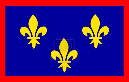Illustration pour France province historique Anjou illustration vectorielle du drapeau isolé. - image libre de droit