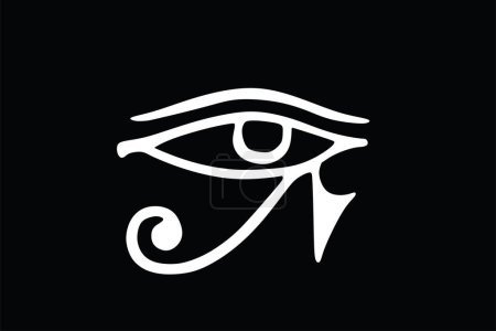 Egypt Eye of Horus symbol vector silhouette illustration isolated. Gothic Sexuality Pride Flag element. People interested in Gothic sex scene to identify each other easily. Mystical magical emblem.