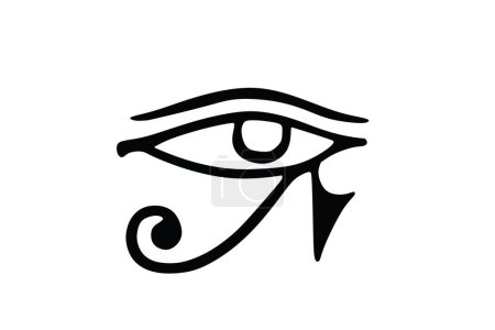 Egipto Ojo de Horus símbolo vector silueta ilustración aislada. Elemento de bandera de orgullo de sexualidad gótica. Personas interesadas en la escena de sexo gótico para identificarse fácilmente. Místico emblema mágico.