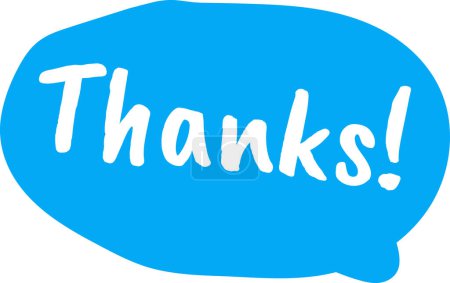 Illustration for Thank you speech bubble banner. message that express thankful - Royalty Free Image
