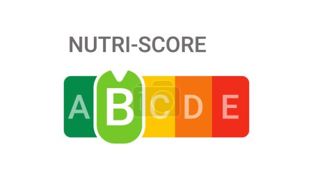 Téléchargez les illustrations : Nutri Score symbole nutritionnel étiquetage saine alimentation pour les aliments Nutri-Score - en licence libre de droit