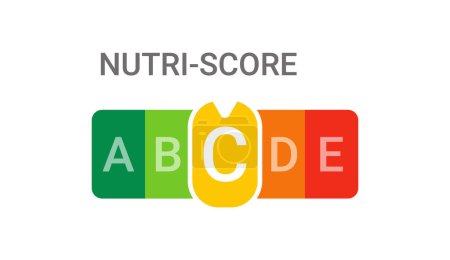 Illustration for Nutri Score nutrition label symbol healthy eating for food Nutri-Score - Royalty Free Image