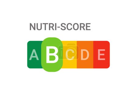 Téléchargez les illustrations : Nutri Score symbole nutritionnel étiquetage saine alimentation pour les aliments Nutri-Score - en licence libre de droit