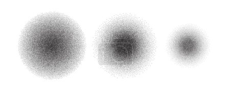 círculo granulado con gradiente de ruido. ilustración vectorial
