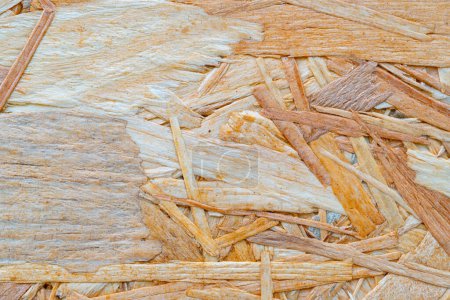 Photo for Chipboard Texture Background, Light Brown OSB Panel Pattern, Pressed Glued Wood Chips Backdrop, Particleboard Mockup, Sawdust Plywood Panel, Chipboard Texture with Copy Space - Royalty Free Image
