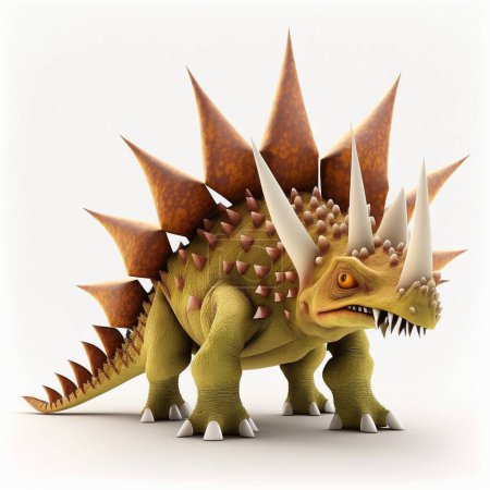 Téléchargez les photos : Cartoon image of a Stegosaurus - en image libre de droit