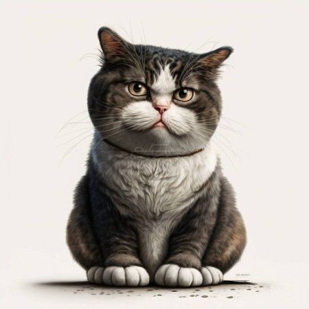 Téléchargez les photos : Grumpy cat illustration image - en image libre de droit