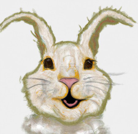 Téléchargez les photos : Illustration funny bunny face - en image libre de droit