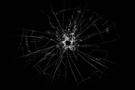 Photo for 3D Rendering broken glass on a black background - Royalty Free Image
