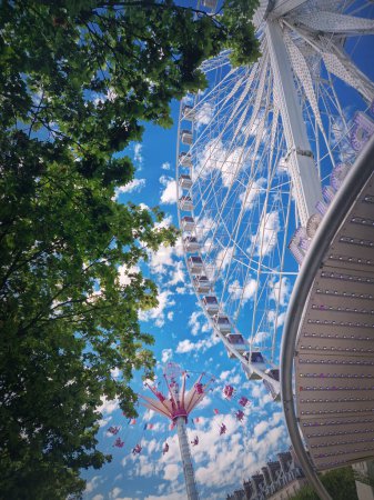 Photo for Grande Roue de Paris ferris wheel in the amusement park, France - Royalty Free Image