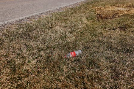 Photo for Litter in the grass along a roadside - Royalty Free Image