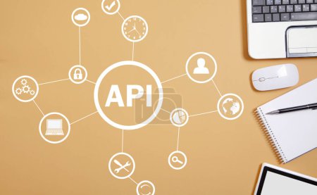 Photo for API. Application Programming Interface. Software Development. Technology - Royalty Free Image
