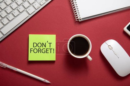 Photo for Don't forget reminder on sticky note. - Royalty Free Image