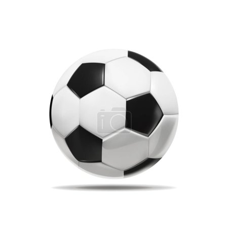 Téléchargez les illustrations : Ballon de football isolé sur fond blanc. Illustration vectorielle. - en licence libre de droit
