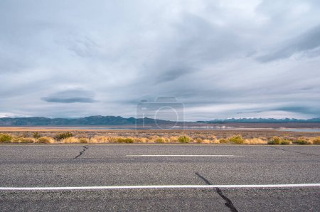 Desert Highway on nature background