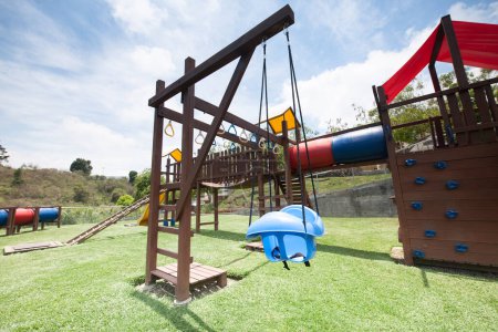 Photo for Outdoor playground area on background - Royalty Free Image